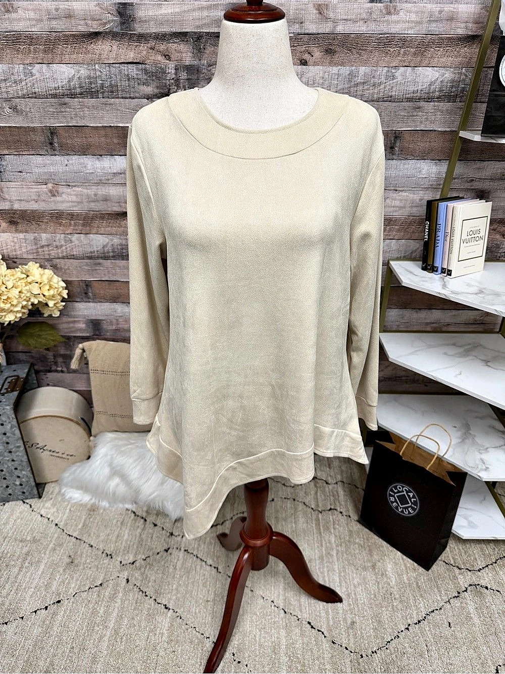 Ravel Cream Asymmetrical Long Sleeve